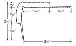 Koroseal Vinyl Carpet Nosing No. 140